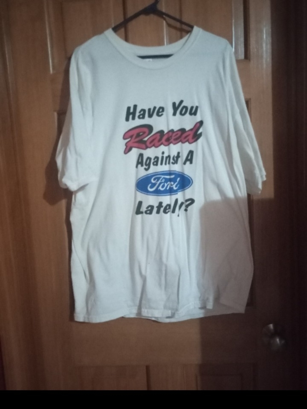 Gildan White Ultra Cotton Tee with Blue Logo